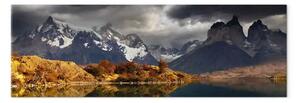 Quadro su tela Paesaggio montano prima della tempesta