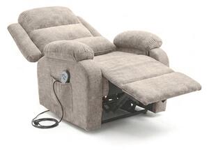 Poltrona Recliner Elettrica 92x95x100h 3 Posizioni Margot Velluto Tortora