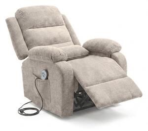Poltrona Recliner Elettrica 92x95x100h 3 Posizioni Margot Velluto Tortora