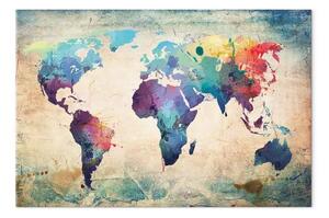 Quadro contemporaneo Mappa iridata
