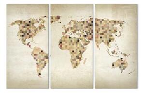 Quadro Mondo di tonalita' beige: trittico