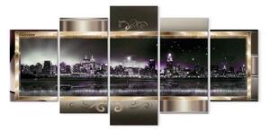 Quadro su tela New York: notte stellata