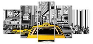 Quadro moderno Taxi di un fumetto