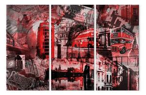 Quadro contemporaneo Londra rossa