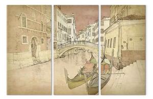Quadro contemporaneo Città degli innamorati - triptych