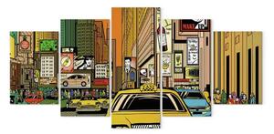 Quadro moderno Vie di New York in un fumetto