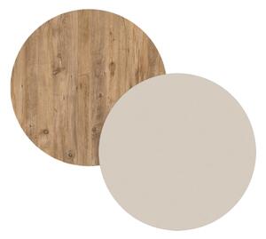 Mobile TV Da Terra 180x45x45 Beige E Rovere Effetto Legno Frame
