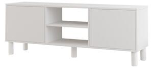 Mobile TV 160x40x60h Con Piedini 2 Ante E Vano Decoder Alessa Bianco Opaco