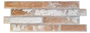 Rivestimento Effetto Muretto Mattoncini 16x40 In Gres Porcellanato Industrial Red