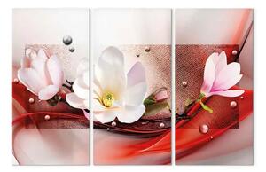 Quadro Magnolia nel rosso