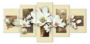 Quadro moderno Struttura e magnolia