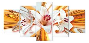 Quadro moderno Orchidea color oro
