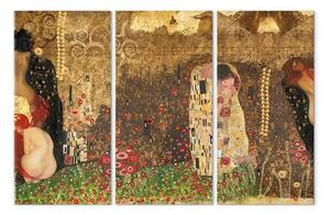 Quadro su tela Gustav Klimt - ispirazione, trittico