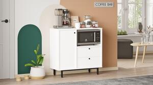 Mobile Cucina Con Vano Microonde 1 Anta 2 Cassetti Claudia Bianco