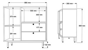 Mobile Cucina Con Vano Microonde 1 Anta 2 Cassetti Claudia Rovere E Bianco