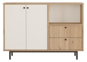 Mobile Cucina Con Vano Microonde 2 Ante 2 Cassetti Claudia Rovere E Bianco