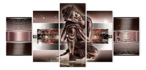 Quadro Buddha addormentato nei rossi