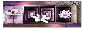 Quadro moderno Astratto con fiori bianchi