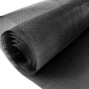 Rete Zanzariera in Acciaio Inox Nera - Maglia 20 x 18, 0,60 x 25 m