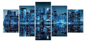 Quadro moderno New York di colore triste blue