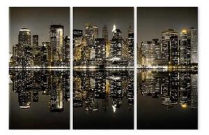 Quadro moderno New York dorata