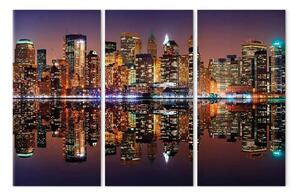 Quadro contemporaneo New York riflessa in uno specchio d'acqua