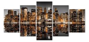 Quadro moderno Impressioni dorate di Manhattan