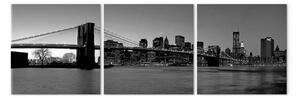 Quadro contemporaneo New York: vista su Manhattan e Brooklyn Bridge