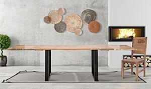 Tavolo Da Pranzo Allungabile 180-280x90x77 In Legno Gambe In Ferro Edge