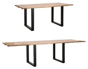 Tavolo Da Pranzo Allungabile 180-280x90x77 In Legno Gambe In Ferro Edge