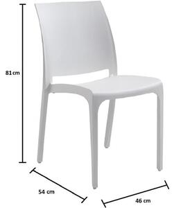 Set 4 sedie in resina impilabili da interno ed esterno made in Italy mod. Sofia Verde Salvia