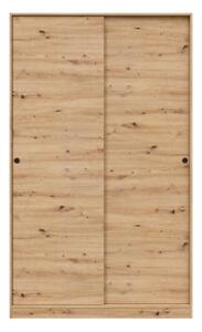 Armadio Guardaroba A 2 Ante Scorrevoli 120 Cm Con Barra Appendiabiti Rovere TOP020W