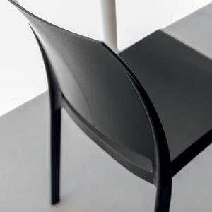 Set 4 sedie in resina impilabili da interno ed esterno made in Italy mod. Sofia Nera