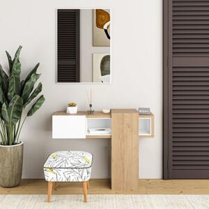 Composizione Ingresso Efes rovere e bianco con specchio