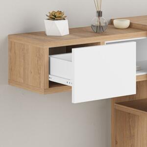 Composizione Ingresso Efes rovere e bianco con specchio