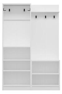 Armadio Ingresso 120x37x180 Con Ganci Appendiabiti Dante Bianco