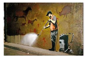 Quadro su tela Imbiancimento di Lascaux (Banksy)