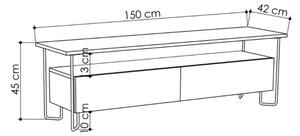 Mobile TV Da Terra 150 Cm A 2 Ante Cornea Tortora