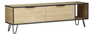 Mobile Porta Tv 150 Cm Con Piedini In Metallo Furoki Effetto Legno