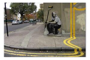 Quadro contemporaneo Fiore giallo (Banksy)
