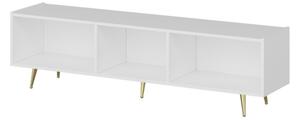 Mobile porta tv 180 cm con inserti dorati bianco serigrafato Jose