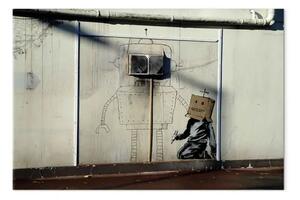 Quadro contemporaneo Robot (Banksy)