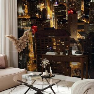 Carta da parati moderna Architettura urbana di notte - panorama di grattacieli di Chicago