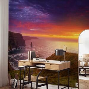 Carta da parati moderna Scogliere di Moher, Irlanda - mare e scogliere al tramonto