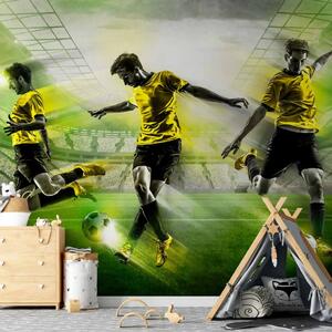 Carta da parati moderna Partita di calcio - uomini che giocano a calcio per adolescenti