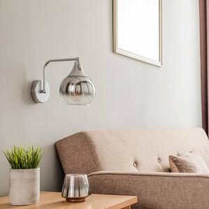 Eko-Light Monte applique vetro, 1 lampadina, argento