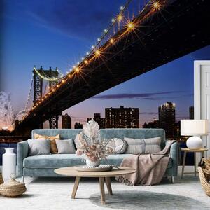 Carta da parati Il Manhattan Bridge illuminato