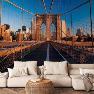 Carta da parati Verso Manhattan - Ponte di Brooklyn a New York