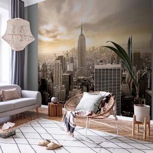 Carta da parati New York all'alba - architettura di Manhattan