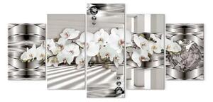 Quadro Orchidea in una goccia d'argento II